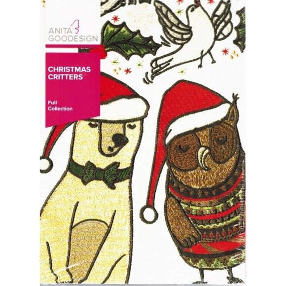 Christmas Critters Anita Goodesign Embroidery Full Collection CD New Sealed - Picture 1 of 9